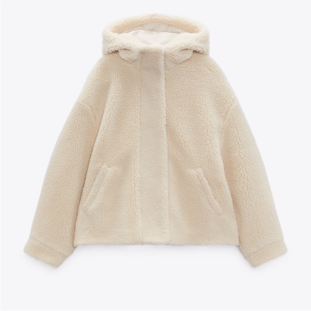 Brand new zara Cream Teddy Jacket - Picture 4 of 9